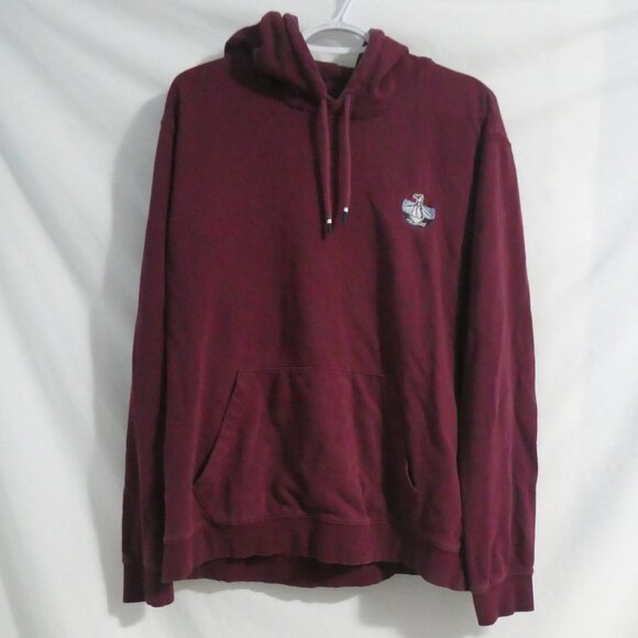 PENGUIN by MUNSINGWEAR | large | Burgundy Hooded Sweatshirt / Hoodie - Picture 2 of 16